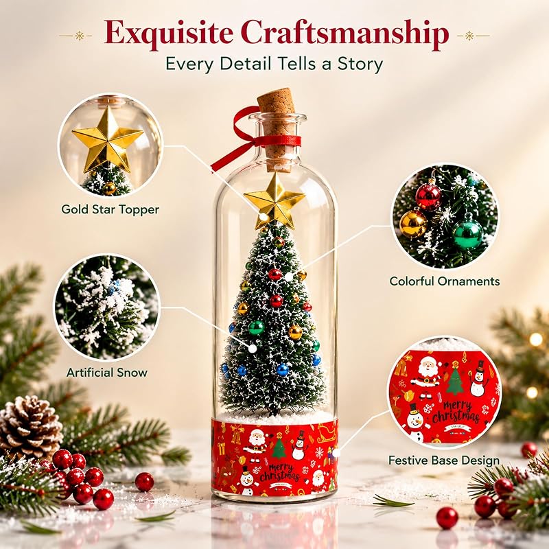 Recordable Christmas Bottle Tree Ornament – 30-Second Message