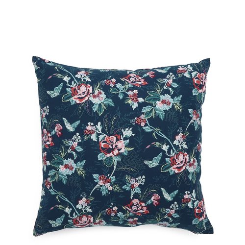 Vera Bradley Women's Cotton Decorative Throw Pillow Cover With Hypoallergenic Insert, Rose Toile - Recycled Cotton, One Size