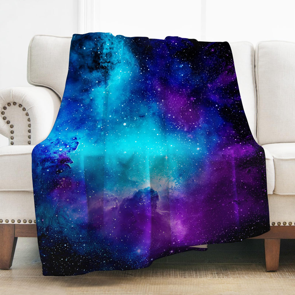 Levens Space Galaxy Blanket Gifts for Kids Adults, 60"x80" Space Blanket Science Fiction Print Birthday Christmas Spaces Themed Gifts for Women Girls Boys, Soft Cozy Flannel Galaxy Room Decor Throw