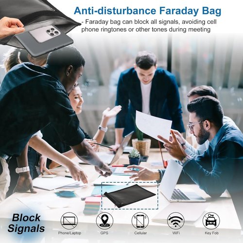 Faraday Bag | 4-Pack Waterproof & Fireproof Signal Blocking Pouches for Laptop, Tablet, Phone & Car Key
