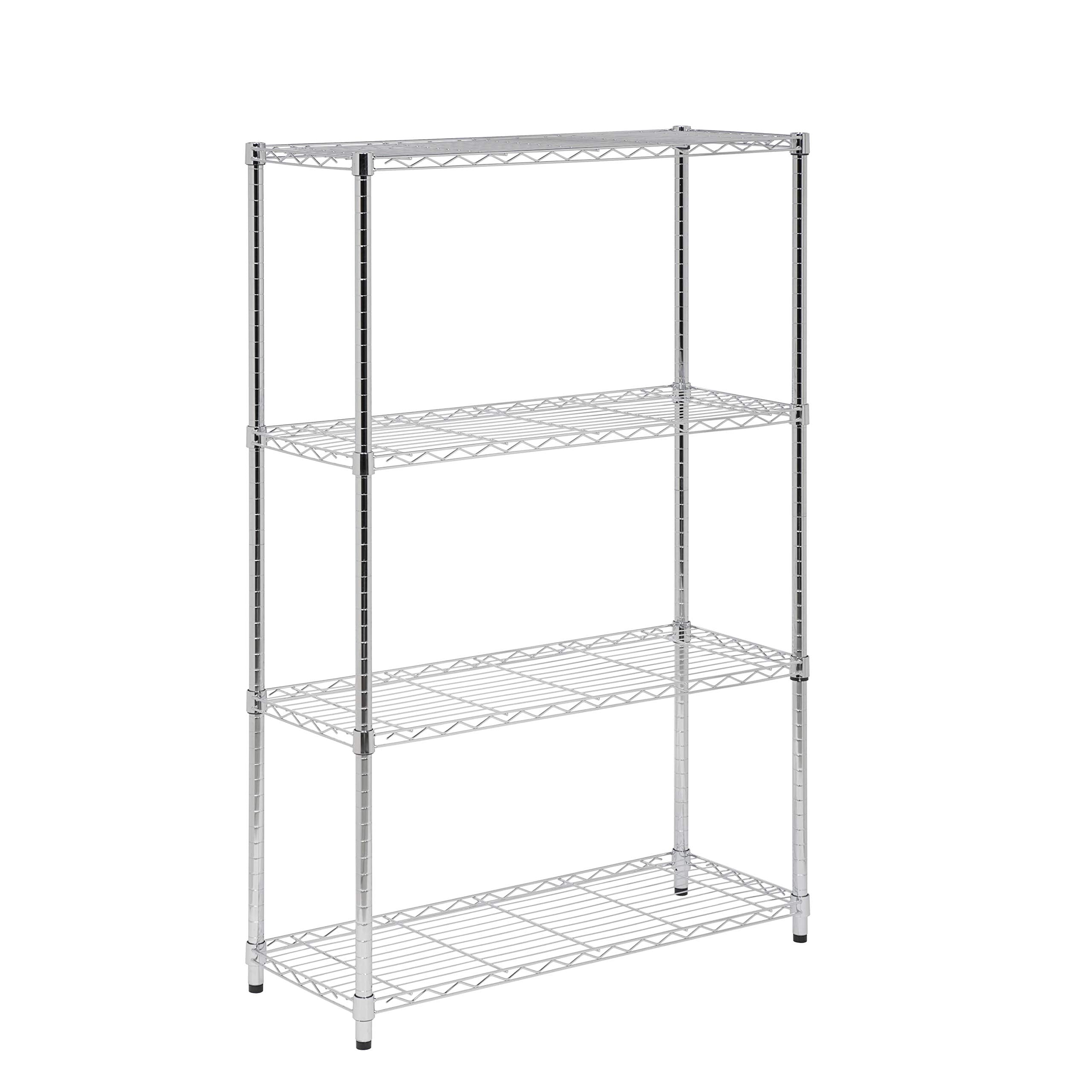 Honey-Can-Do SHF-01906 4-tier chrome shelving unit-250 lbs, 4-Tier