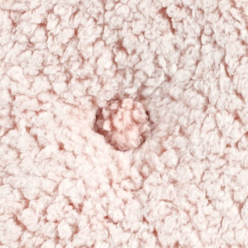 Lush Decor Button Soft Sherpa Decorative Throw Pillow, 15" Round, Blush - Circle Pillow - Blush Pink Throw Pillow - Sherpa Pillow - Soft Fluffy Throw Pillows For Bed, Couch, Or Chair