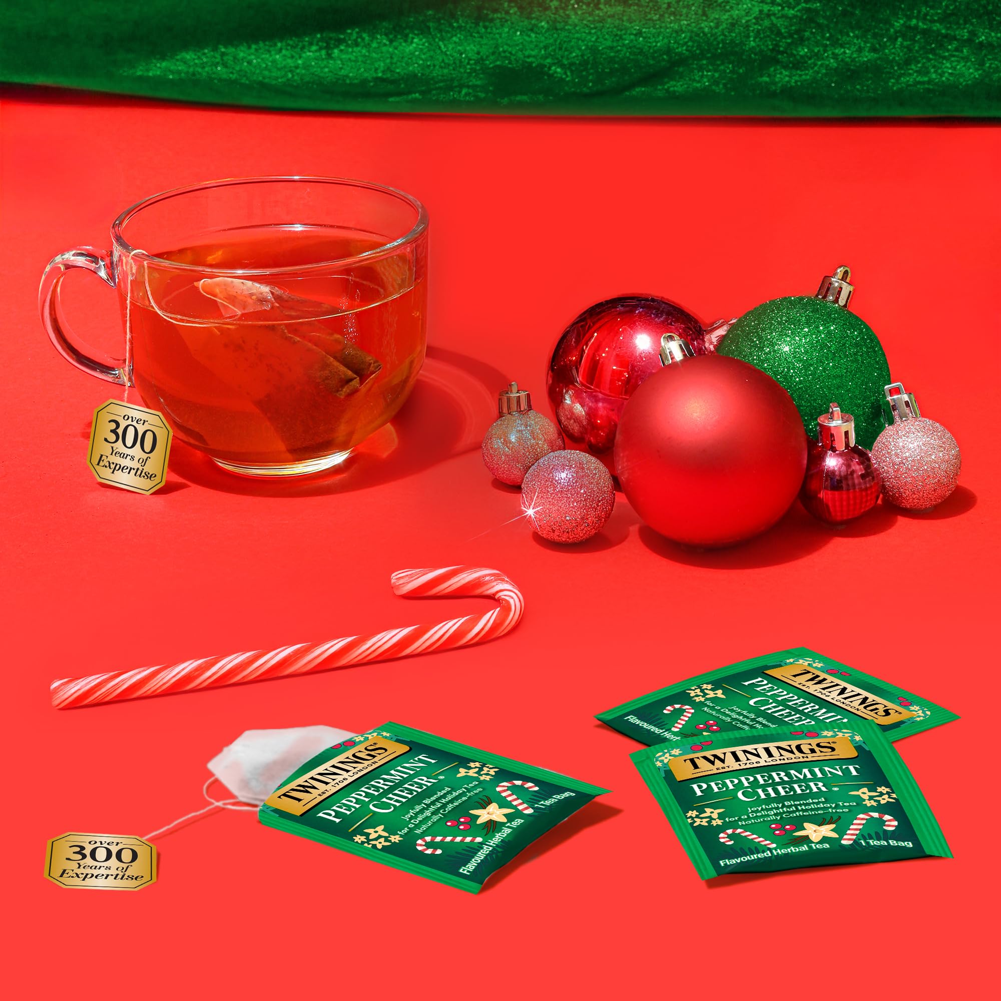 Twinings Christmas Holiday Variety Tea Bag Pack (40 Count) 4 Flavours Include Christmas Tea, Winter Spice, Gingerbread Joy, Peppermint Cheer, Seasonal Gift for Her, Him, Family, Friends