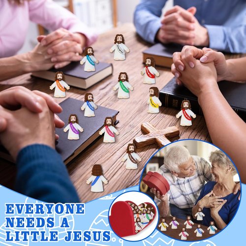 Bamamon Mini Jesus Figurines - 50 Pcs Easter Party Favors | Tiny Christ Toys for Sunday School