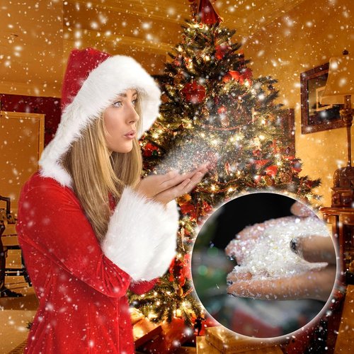 Christmas Twinkles Snow Fake | 200g Sparkling Artificial Snow Powder for Holiday Decorations