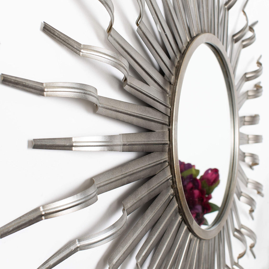 Safavieh Home Naya Gunmetal Sunburst 36-inch Decorative Accent Mirror