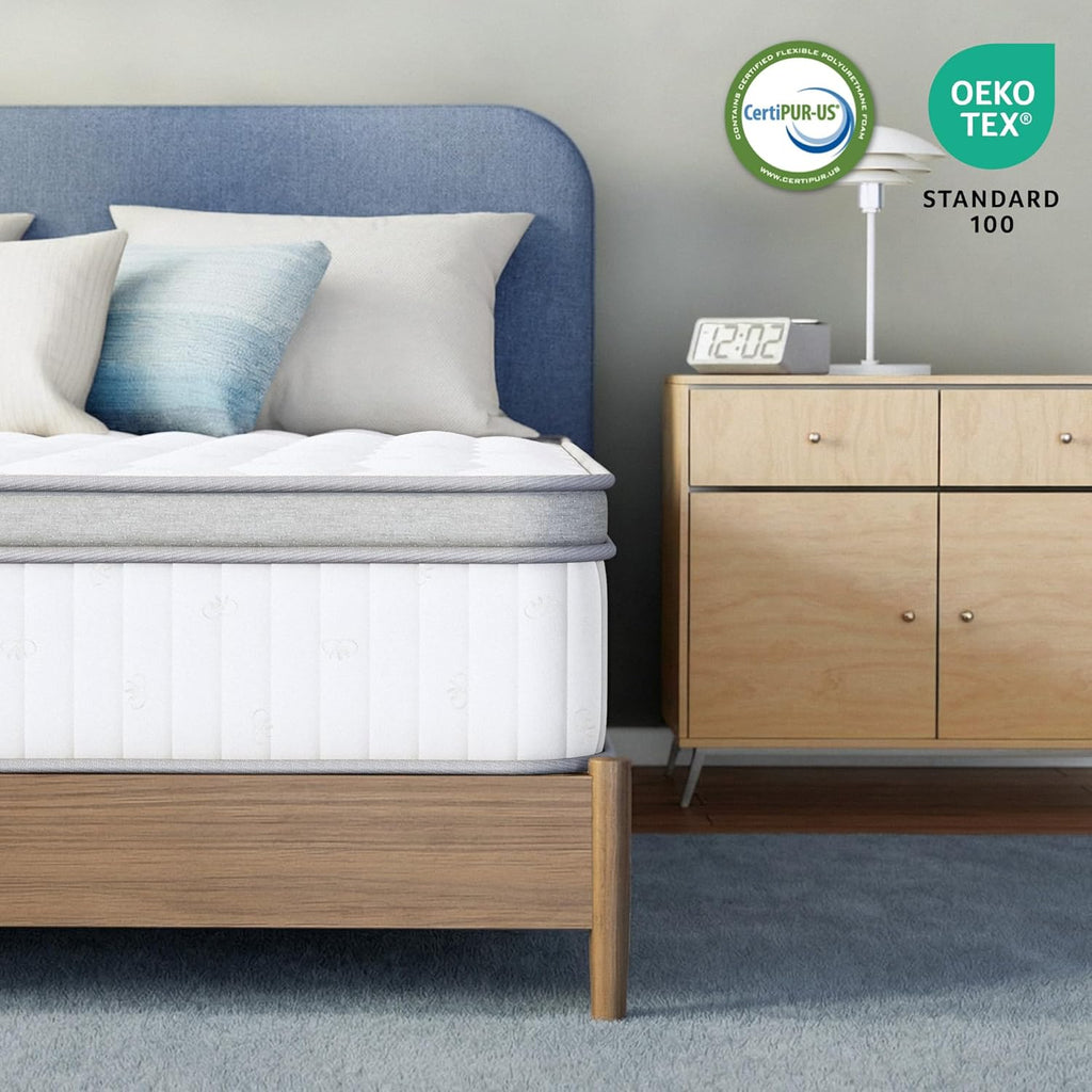Neo Sleep Full Size Mattress - 10 Inch Hybrid Comfort with Cooling Gel Memory Foam & Pocket Springs