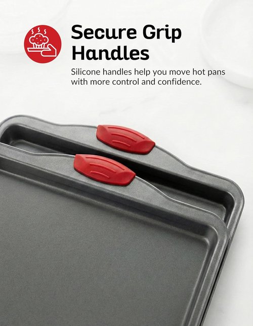 Boxiki Kitchen Non-Stick Baking Sheet - 11x14 Inch Carbon Steel Pan | Dent, Warp & Rust Resistant