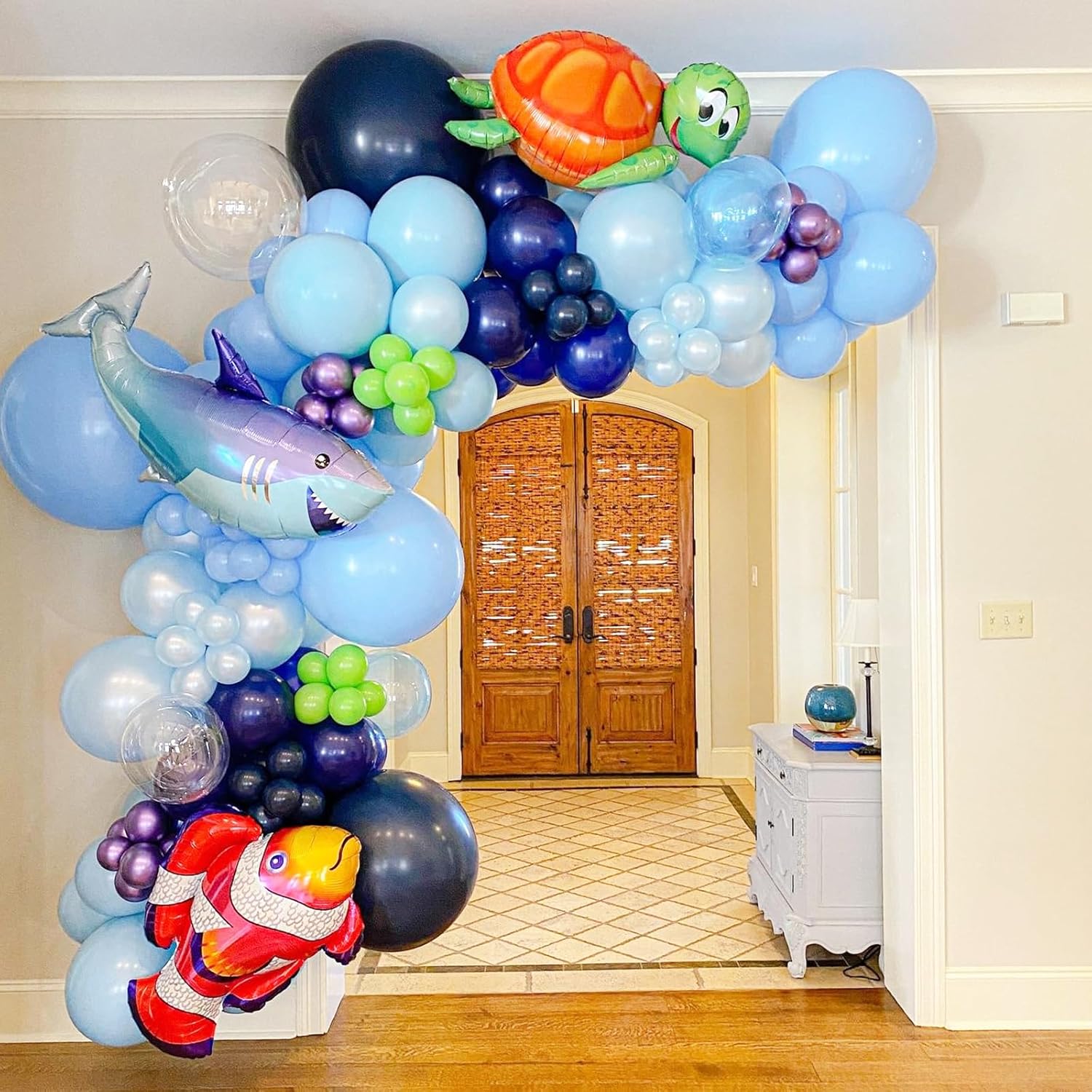 Voircoloria Navy Blue Balloon Garland Kit - 90 Pack of 5-18 Inch Balloons for Graduation, Weddings & Parties
