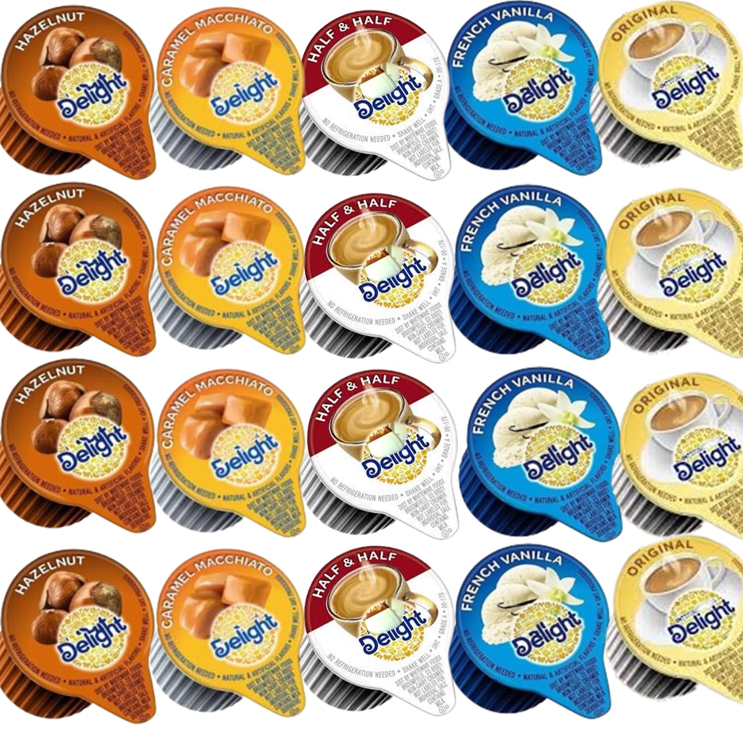 Skiennix Coffee Creamer Singles Variety Pack - 100 Count | 5 Delicious Flavors - Non-Dairy for Home & Office