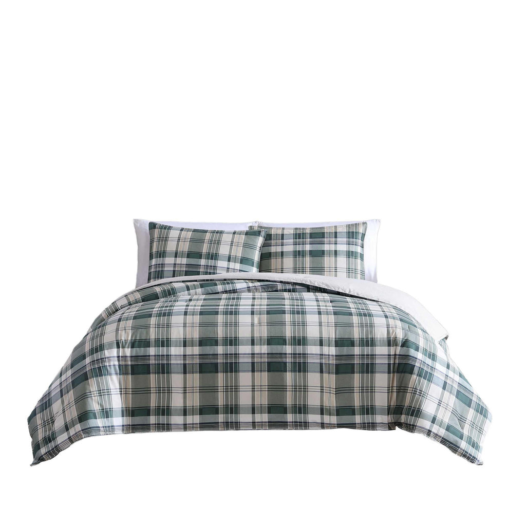 Eddie Bauer - Twin Duvet Cover Set, Soft Cotton Reversible Bedding with Lightweight Feel, 2 Piece Bedding with Matching Pillowcase (Timbers Evergreen)