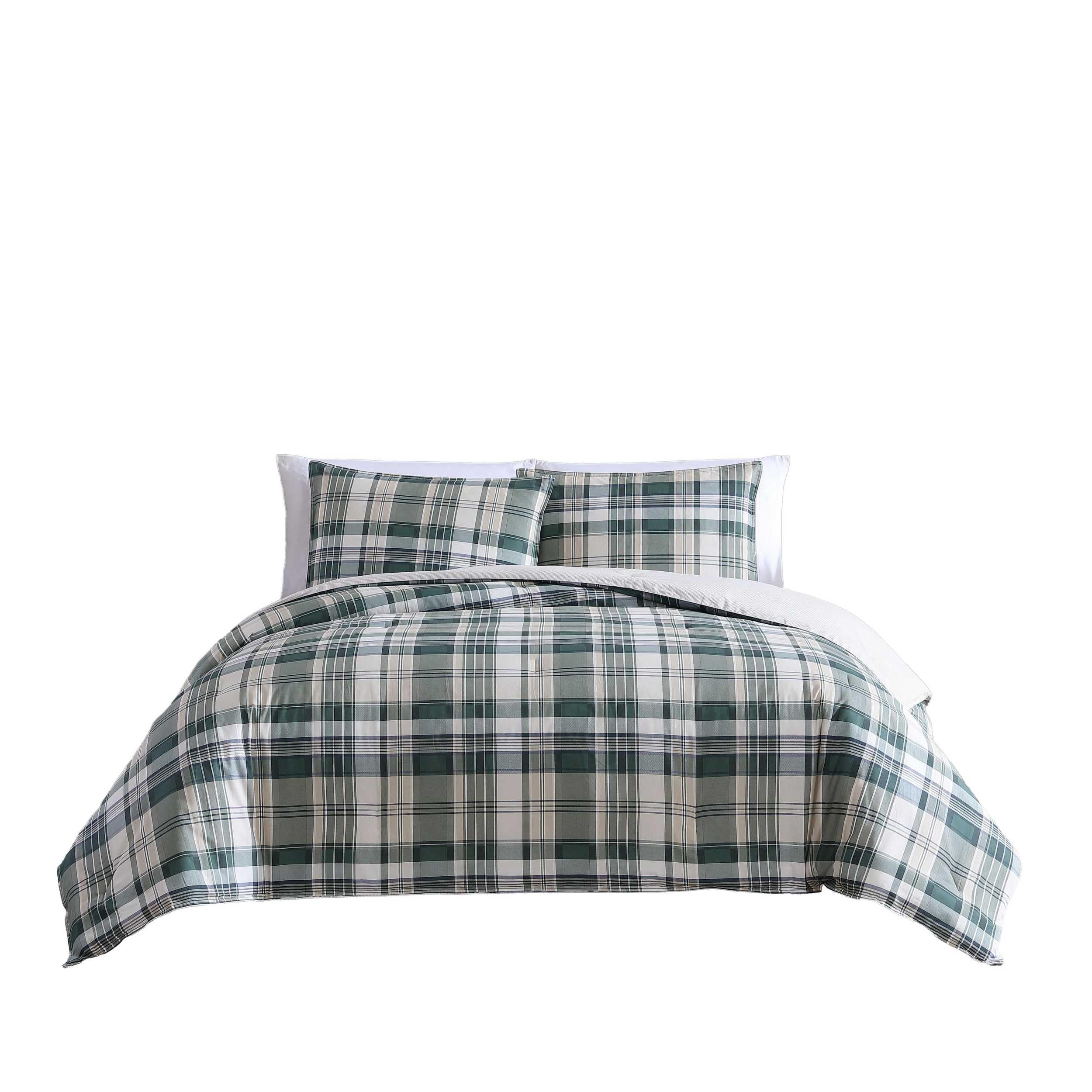 Eddie Bauer - Twin Duvet Cover Set, Soft Cotton Reversible Bedding with Lightweight Feel, 2 Piece Bedding with Matching Pillowcase (Timbers Evergreen)