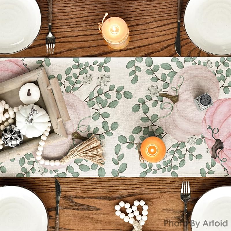 Pink 13x72 Inch Table Runner - Artoid Mode 210 GSM Polyester