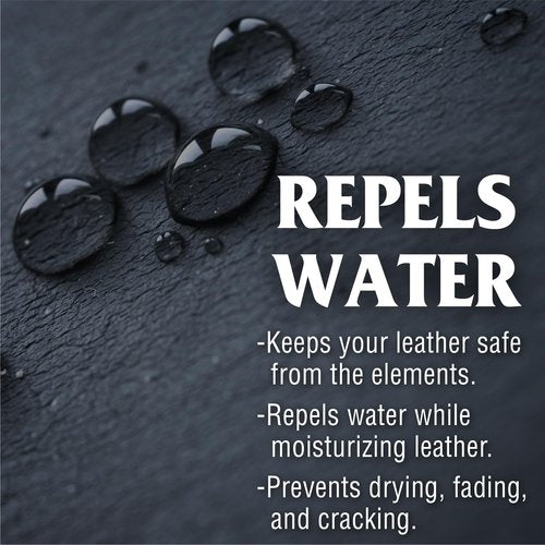 Cleaner and Conditioner - Safe for All Leather & Vinyl - Hydrate and Shine with Water-Repellent Protection for Couches, Car Interior, Shoes, and Bags (16 oz)