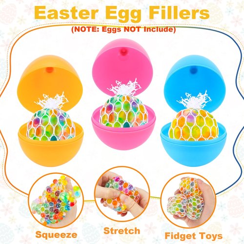 Wsorik 28Pack Stress Relief Balls for Easter Eggs Fillers, Fidget Toy Squeeze Sensory Squishy Balls for Easter Eggs Hunt Easter Basket Stuffers Party Favors Prizes