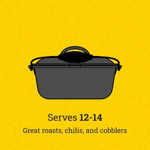 Lodge 9 Quart Pre-Seasoned Cast Iron Dutch Oven with Lid - Wire Bail Handle for Easy Transfer from Cooking Surface to Table - Use in the Oven, on the Stove, on the Grill or over the Campfire - Black