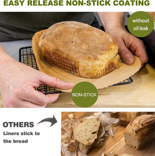 Loaf Pan Liners - 125 Pcs Non-Stick Parchment Paper for Baking | 9x5 Inch Bread Pan Liners