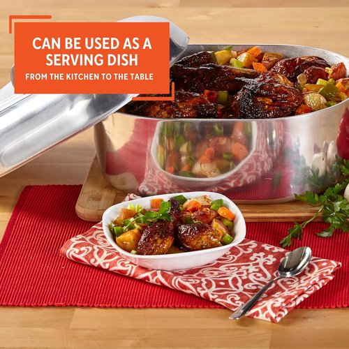 IMUSA USA Heavy-Duty Cajun Oval Aluminum Roaster - 15-Inch Silver Cookware