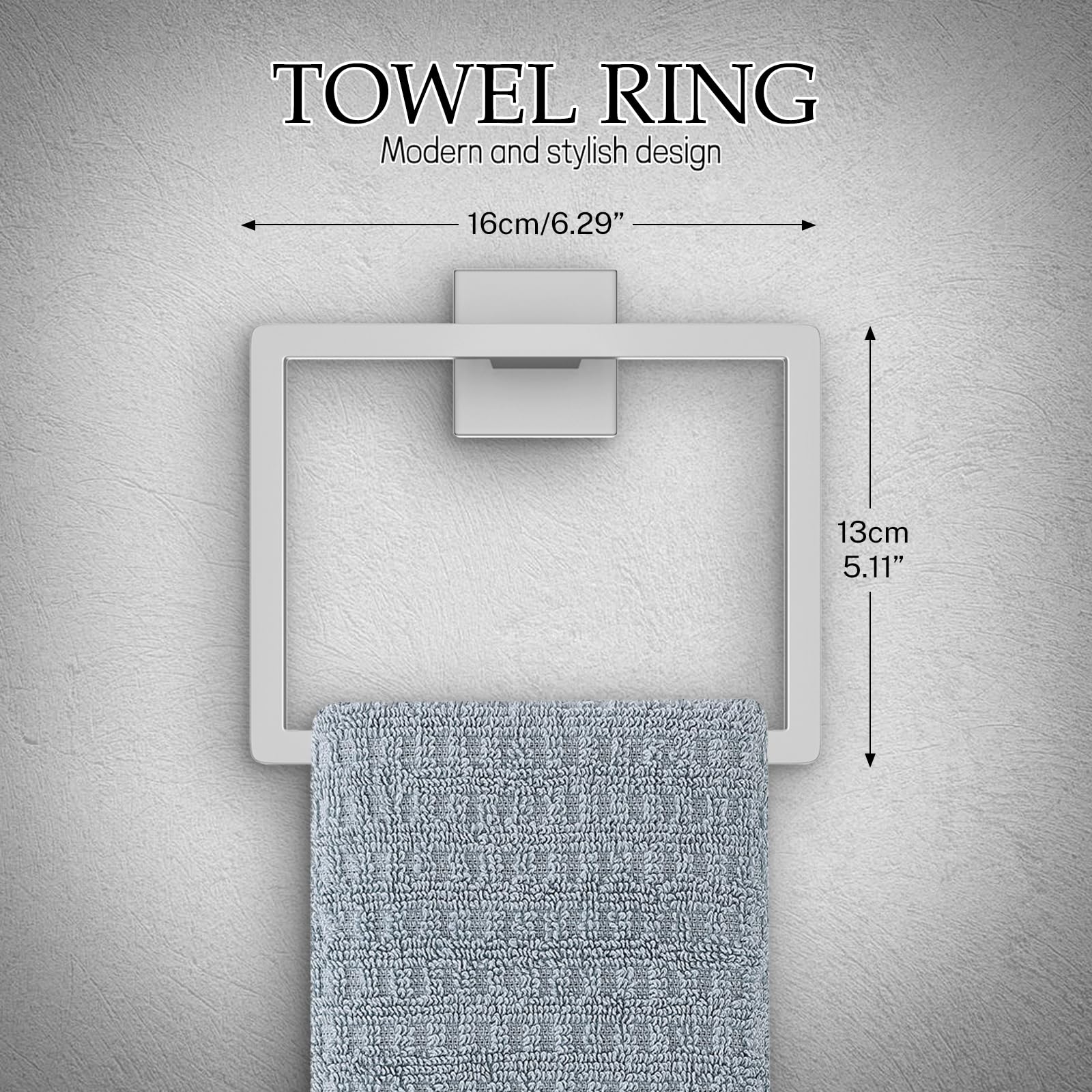 10-Pieces Brushed Nickel Bathroom Hardware Accessories Set,23.6 Inch Towel Bar Set,Stainless Steel Bathroom Hardware Set Towel Holder Set for Bathroom,Wall-Mounted Bathroom Accessories Kit