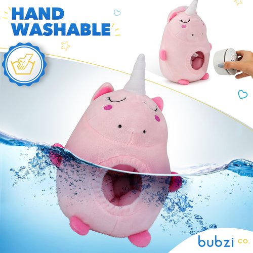 Bubzi Co Sound Machine, Portable Unicorn Soother & Night Light Projector, Comforting Electronic Infant Toddler Sleep Aid & Shush with White Noise