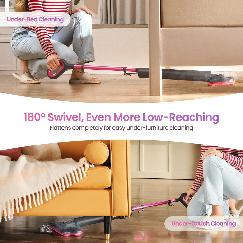 Schenley Steam Mop Cleaner - Powerful 15s Fast Heat-Up, Chemical-Free for Hardwood & Tile Floors | Lightweight & Self-Standing Design