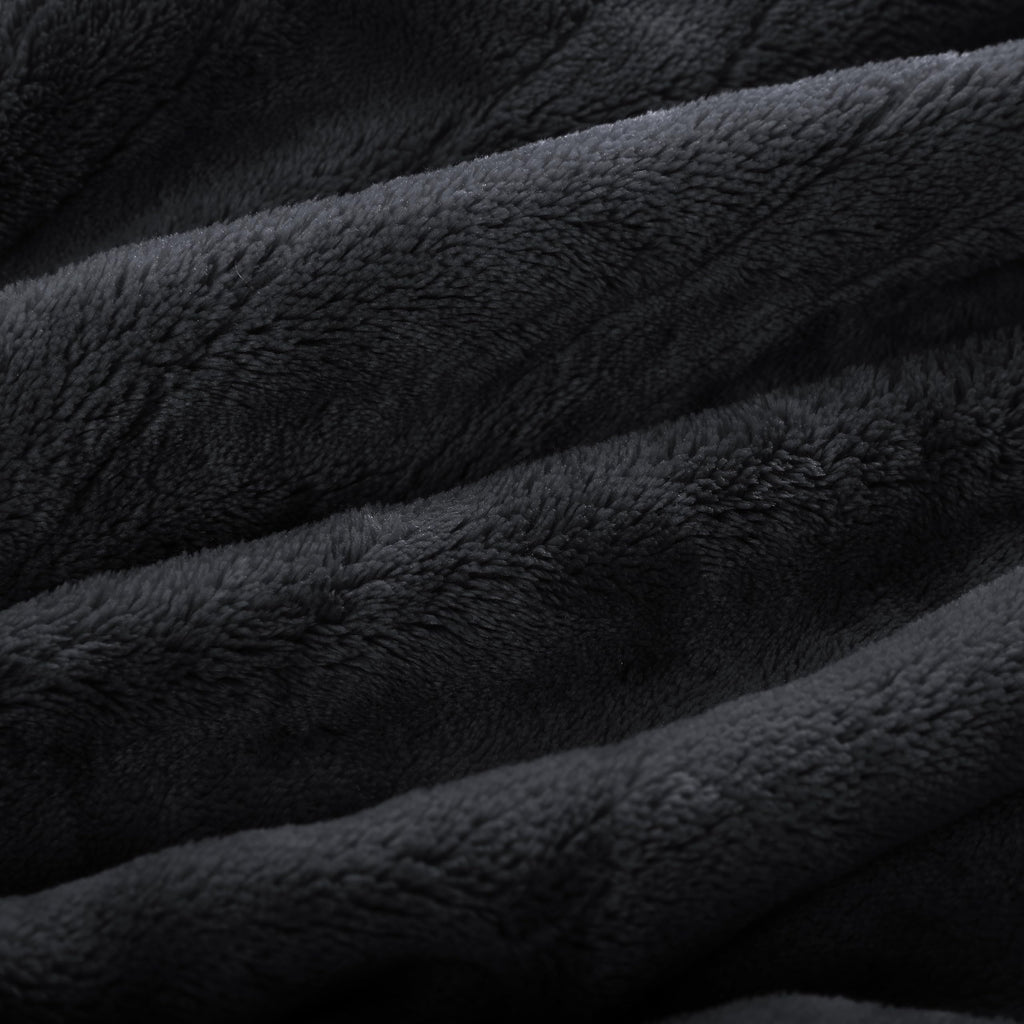 Eydna Electric Heated Blanket Full Size 72"x84",Fast Heating Throw, Soft Plush Microplush for Bed & Couch, 10 Hours Auto Off & 4 Heating Levels, Machine Washable, Gifts for Womens & Family-Black