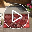 Red Love Heart Valentine's Day Doormat 30"x17" – Non-Slip, Durable