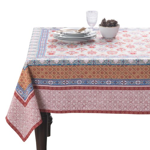 Maison d' Hermine Table Cloth Rectangle Table 100% Cotton 60 x 108 Inches Fall Tablecloth Reusable Everyday Use for Thanksgiving Christmas Decorations Dining Farmhouse Party (Romane)