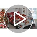 WeCozy King Christmas Tree Comforter Set with Sheets - Red Bedding, 7 Piece