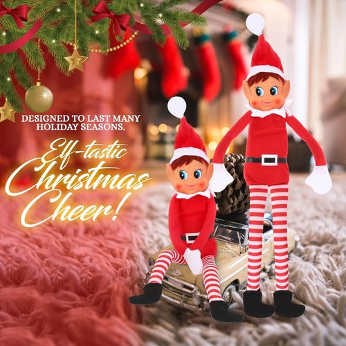 Elfette Plush Toy - Christmas Elf Behaving Badly | Naughty Girl Doll - 12 Inches