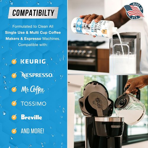ACTIVE Coffee Machine Descaler - 32oz Limescale Remover for Keurig, Nespresso, Breville, Delonghi & More