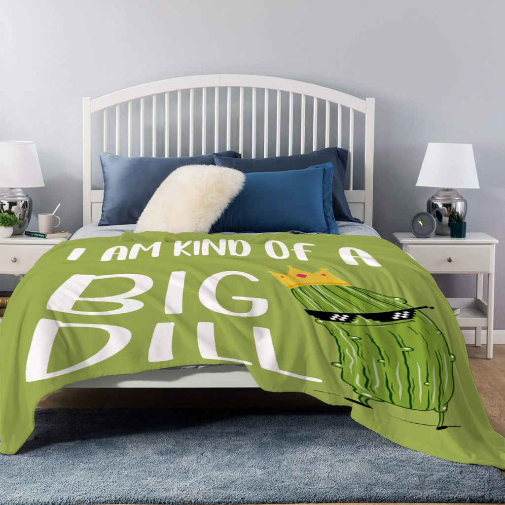 Ottoy Pickles Blanket for Couch Lightweight Plush Fuzzy Cozy Soft Blankets Quilt Decorative Throw Sofa Travel Birthday Gift 50"x40" for Kids