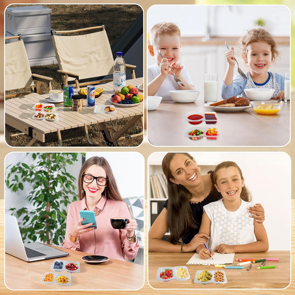 Obfuscate Reusable Snack Containers - 10 Set with Lids for Portion Control & Meal Prep | Ideal for School, Office, Travel