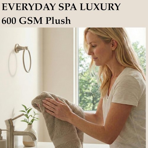 Boulevard Series Luxury 3-Piece Bathroom Towel Set - Soft 100% Turkish Cotton | Bath, Hand & Washcloth (Taupe Quartz)