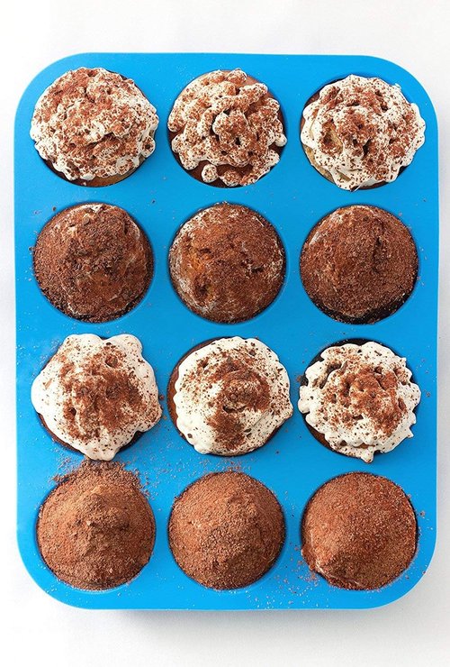Jewoster Silicone Muffin Pan - Nonstick 12-Cup Baking Molds, BPA-Free | 2-Pack for Muffins & Cupcakes