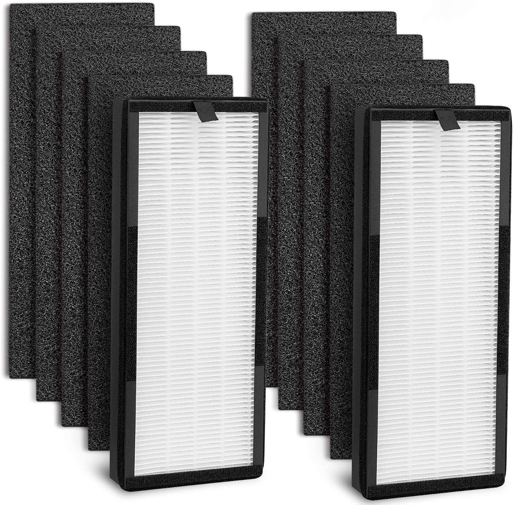 VEVA HEPA Replacement Filter - 2 HEPA & 8 Activated Carbon Pre-Filters | 2+ Year Supply for Air Purifier