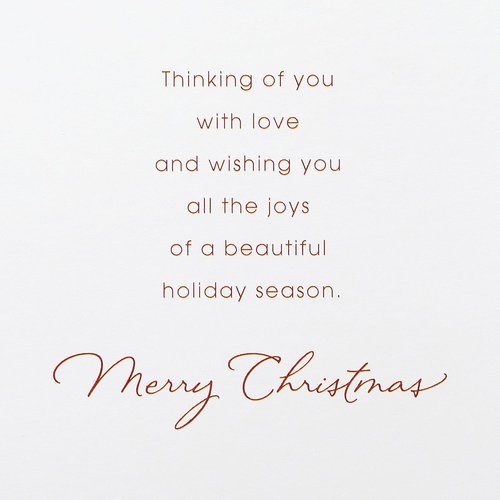 American Greetings Christmas Card - Shimmering Winter Cabin Scene for Family & Friends | All the Joys