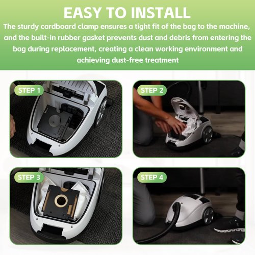 10 Pack Type Z HEPA Vacuum Bags for Riccar Moonlight/Pizzazz/Sunburst & Simplicity Jill/Jack/Snap, replaces RZH-6/SZH-6
