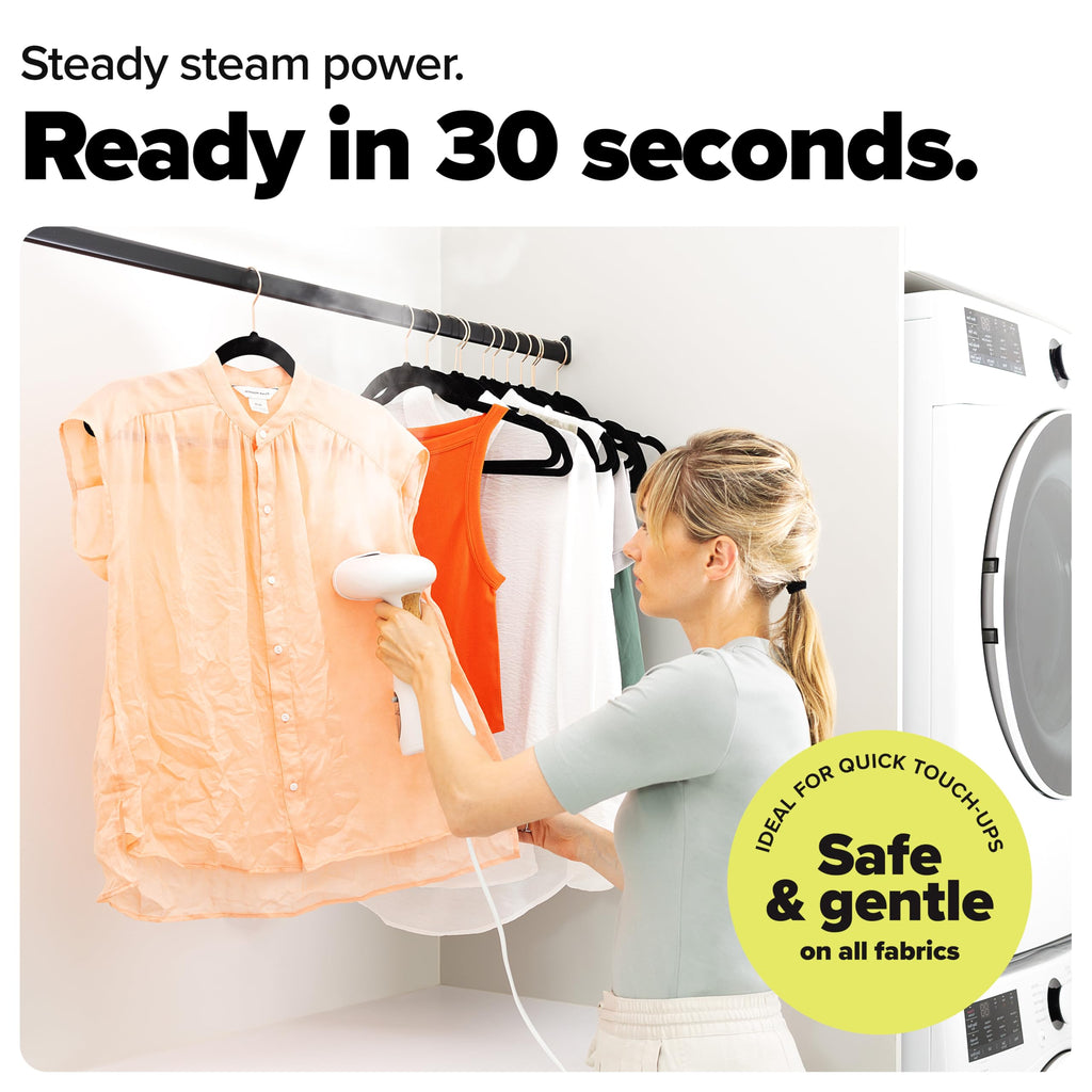 Dupray Voila 3-in-1 Clothes Steamer, Portable Handheld Garment Steamer, Heated Stainless Steel Plate, 30-Second Heat-Up, Portable Travel Steamer for Fabrics