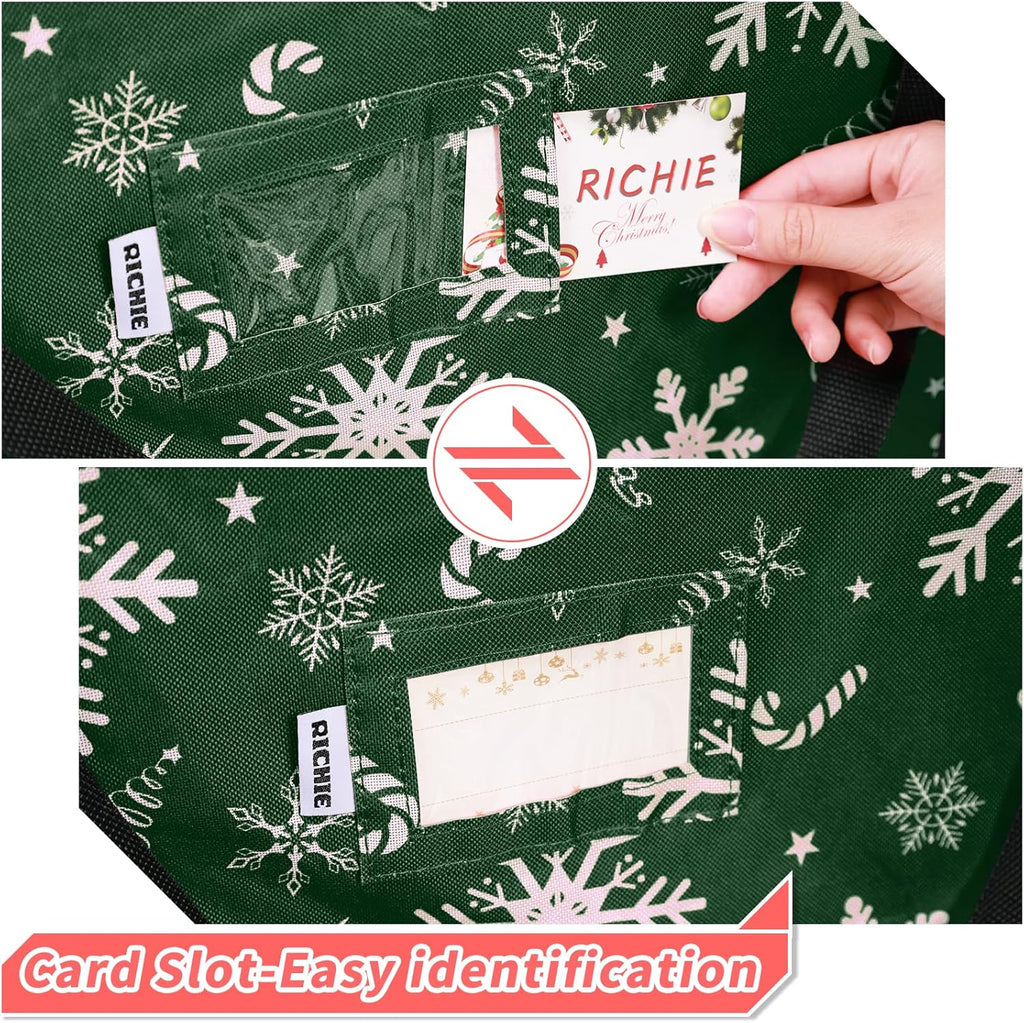 RICHIE Christmas Tree Storage Bag - 7.5 ft Durable 600D Oxford | Fits Up to 7 ft Artificial Trees, Green