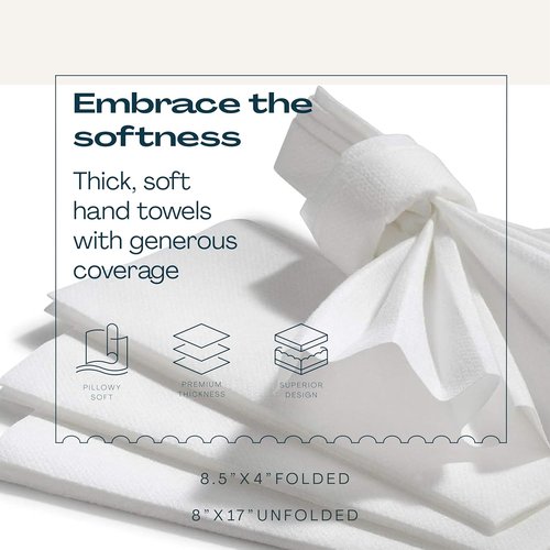 Lintext Disposable Linen-Feel Guest Towels - Soft & Absorbent 8" x 17" Paper Napkins | Pack of 300 for Events