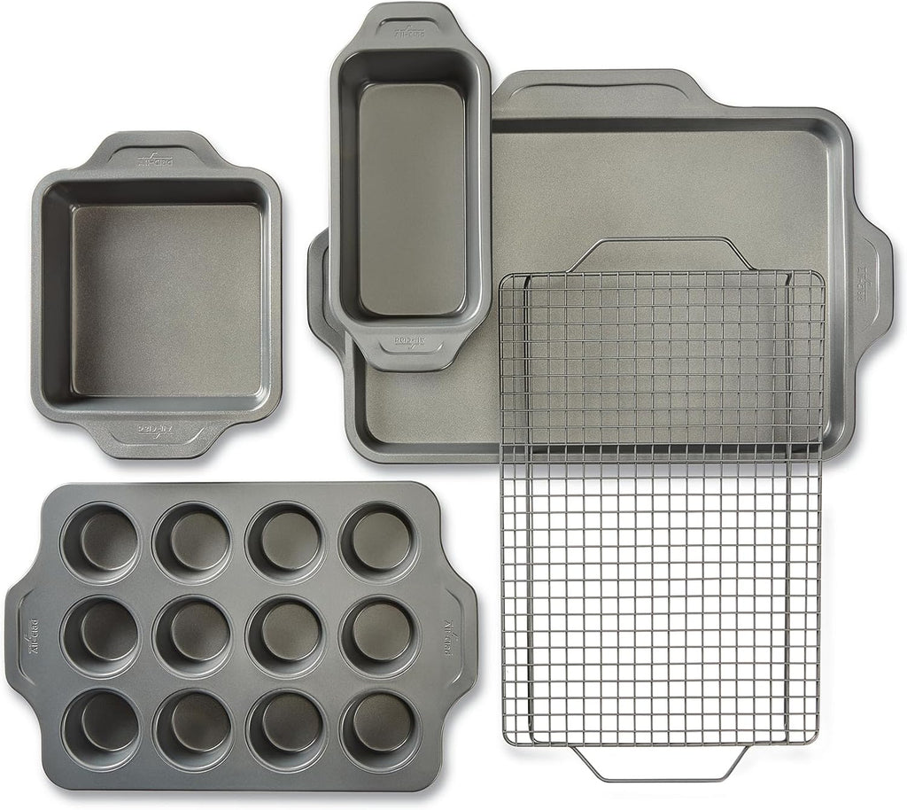 All-Clad Pro-Release Nonstick Bakeware Set - 5-Piece Oven Safe Set | Includes Cookie Sheet, Muffin Pan & More