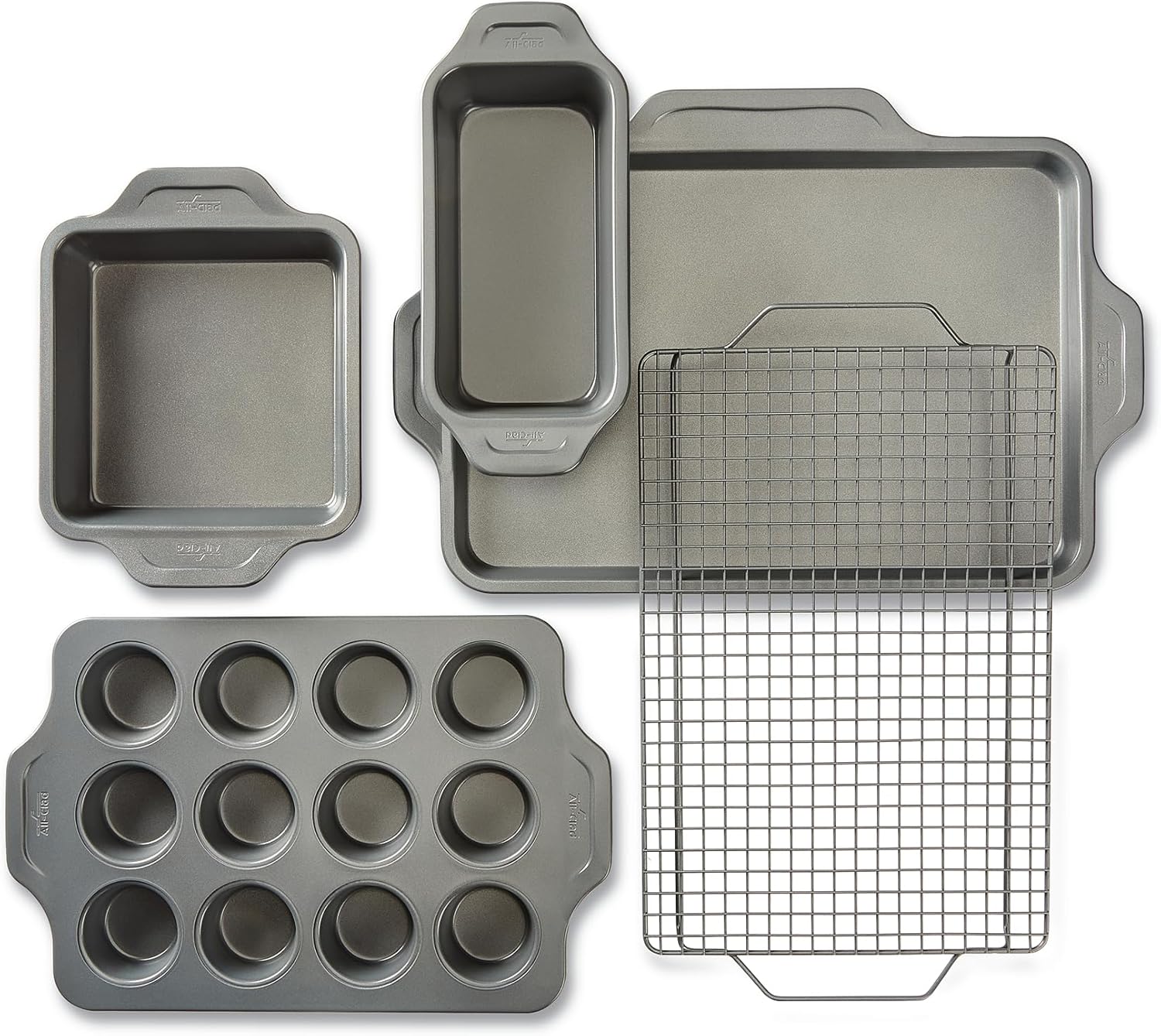 All-Clad Pro-Release Nonstick Bakeware Set - 5-Piece Oven Safe Set | Includes Cookie Sheet, Muffin Pan & More