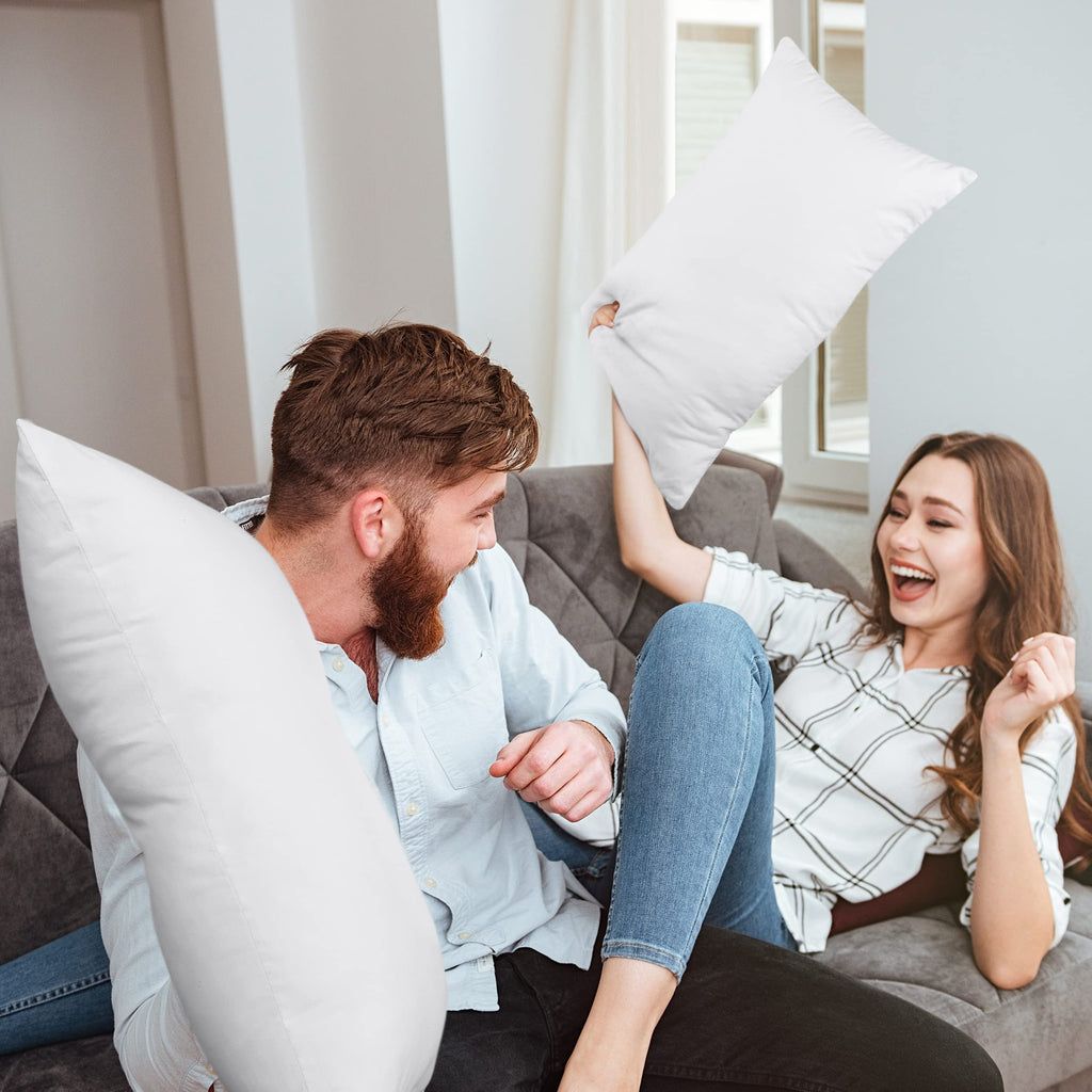 Utopia Bedding 20x26 Pillow Inserts, Set of 2, White – Indoor Decorative Throw Pillows for Bed, Sofa & Couch – Soft, Supportive & Fluffy Cushion Inserts