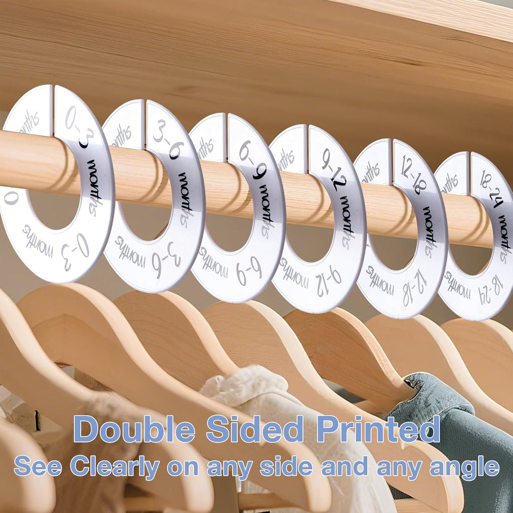 Pro Goleem Baby Closet Dividers - Unisex Organizer for Nursery Clothes | 6 PCS Fits 1.5" Rod