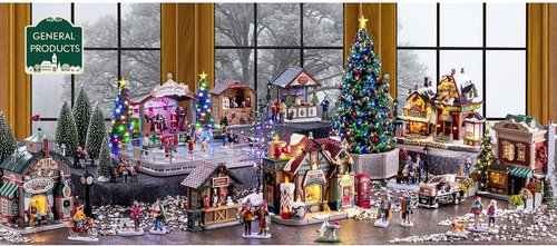 Lemax Christmas Village Accessory - Skate Rentals Set of 3 | Perfect Holiday Decor