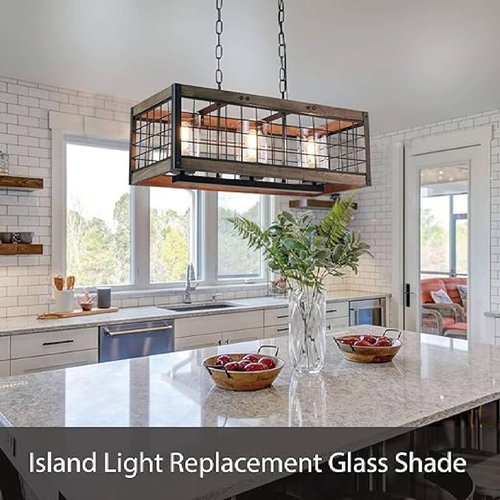 Aspen Creative 23657-61-1,Clear Seeded Glass Shade For Lighting fixture/Vanity Light/Wall Light/Pendent,Size:4-7/8"D x6"H