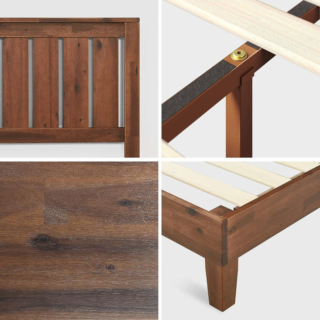 ZINUS Vivek Deluxe Queen Wood Platform Bed Frame - Headboard, No Box Spring Needed, Easy Assembly