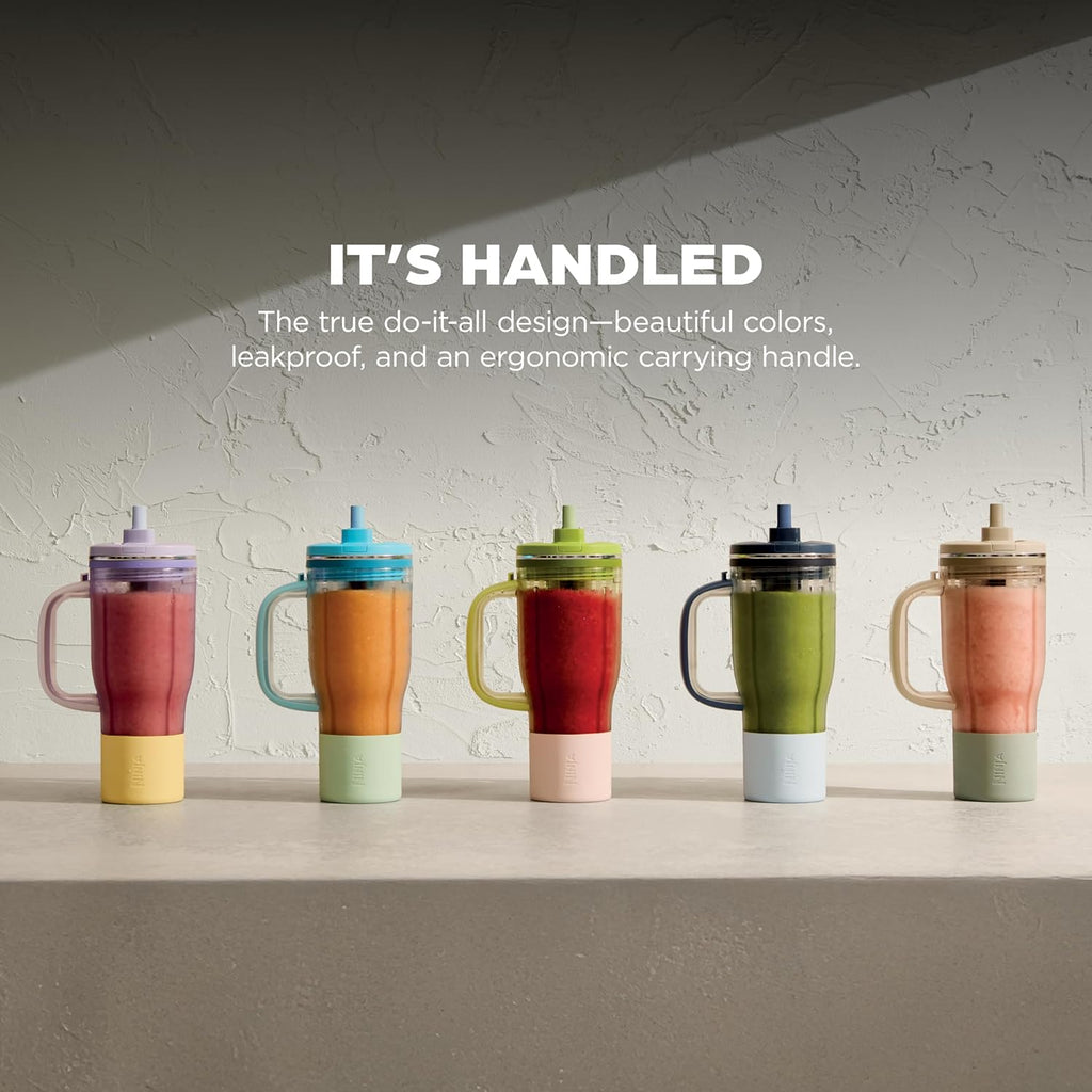 Ninja Blendboss™ Personal Blender - Smoothies & Frozen Drinks | 26oz Travel Tumbler with Leak-Proof Lid & Auto-iQ Technology