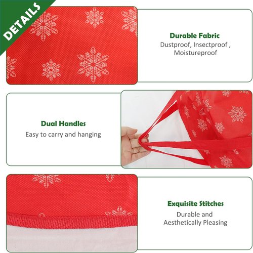 Christmas Wreath Storage Container | 30-Inch Organizer Bag with Durable Handles - Holiday Wreath Storage - 1 Pack